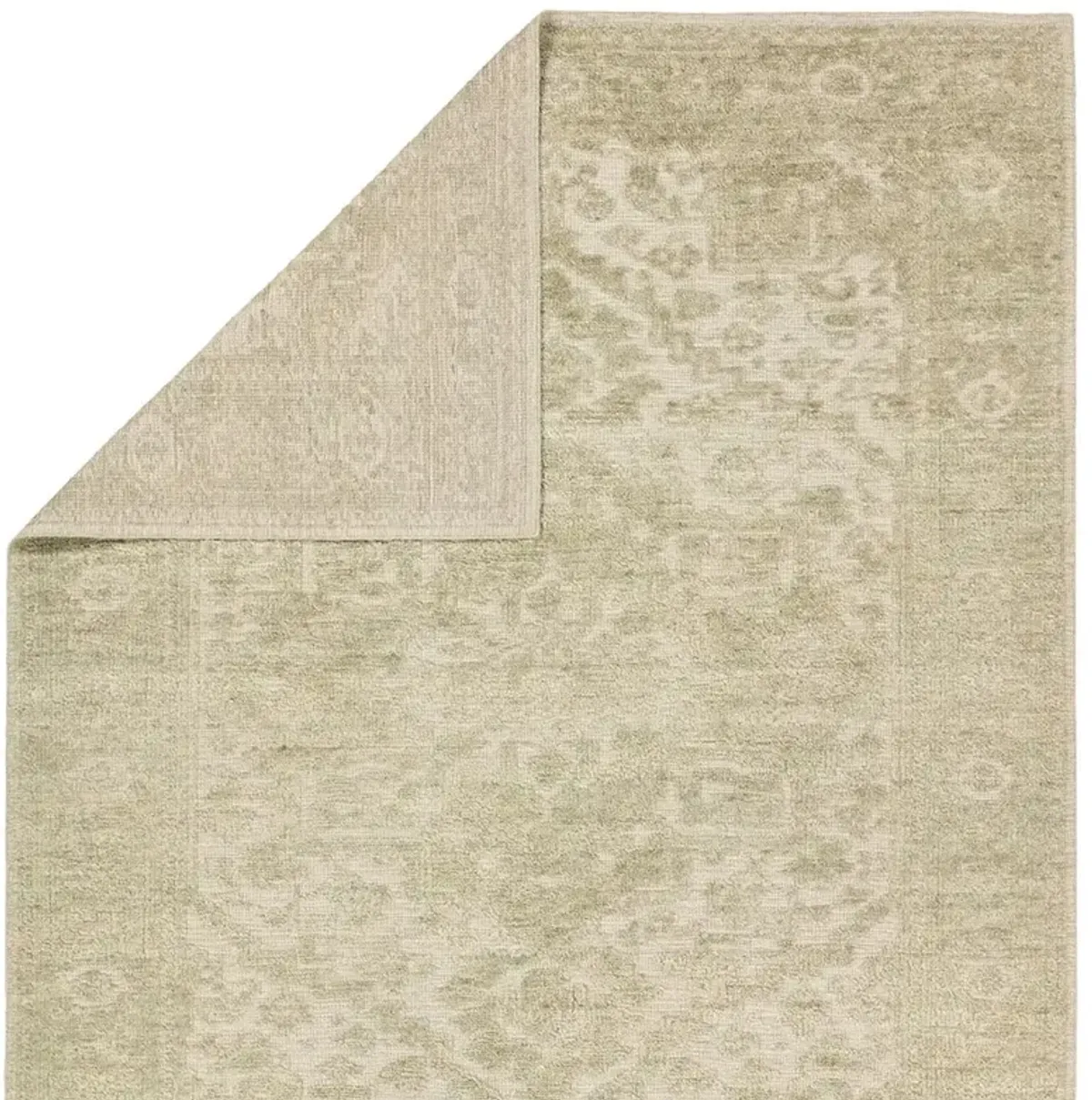 Evric Updated Traditional Green Wool Patterned Hand Knotted Rug - 9'x12'
