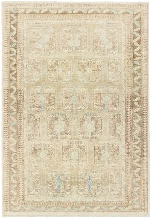 Caisan Updated Traditional Beige Oriental Patterned Rug - 3'x10'