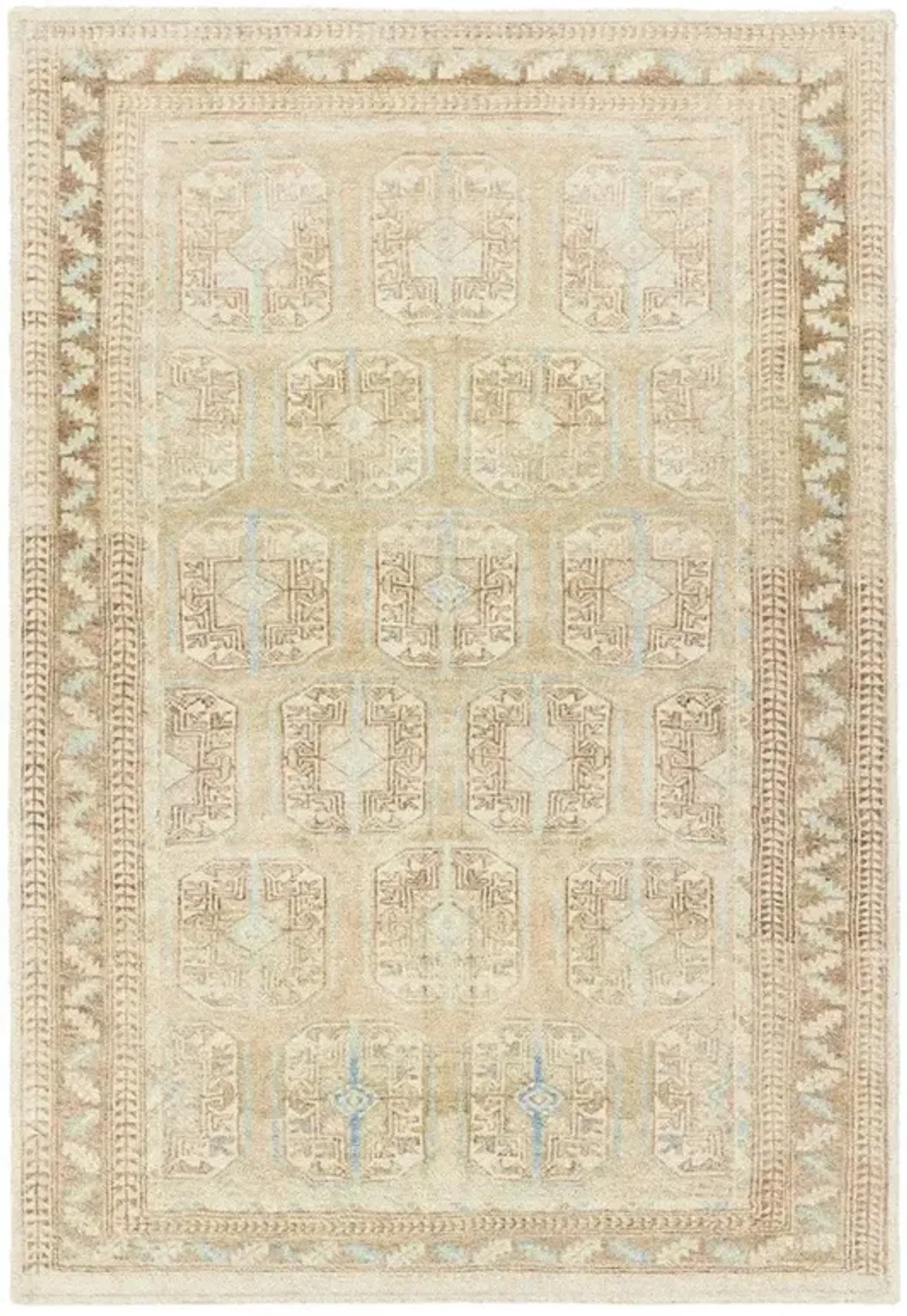 Caisan Updated Traditional Beige Oriental Patterned Rug - 7'9"x9'9"