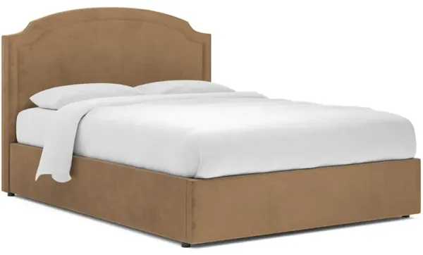 Addyson Mocha Mist Performance Velvet Storage Bed - Twin