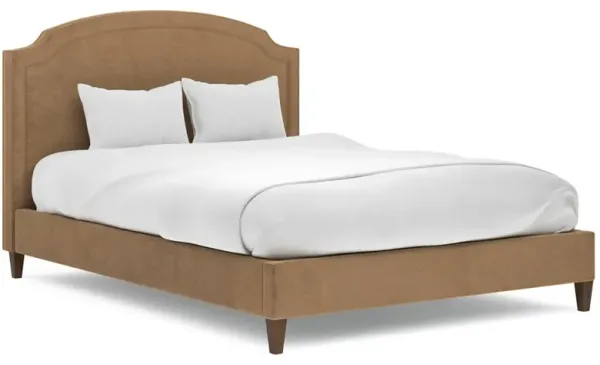 Addyson Mocha Mist Performance Velvet Bed - Queen