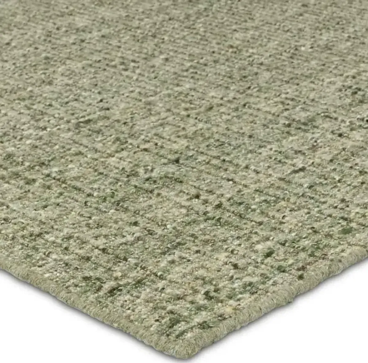 Novalie Modern Classic Green Wool Solid Rug - 10'x14'