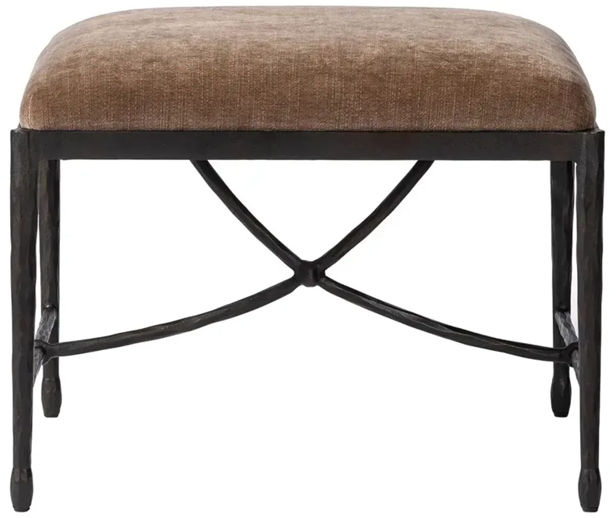 Jane Updated Traditional Altair Mushroom Bronze Iron Rectangular Stool