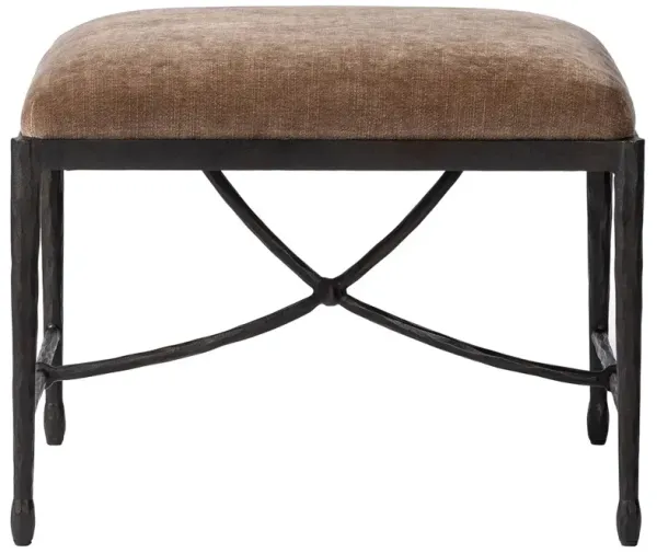 Jane Updated Traditional Altair Mushroom Bronze Iron Rectangular Stool