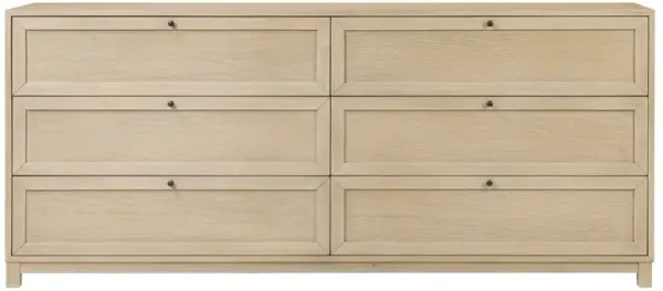Clarence Modern Classic Light Bleached Oak Double Dresser