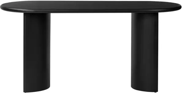 Paris Modern Classic Black Acacia Wood Oval Desk