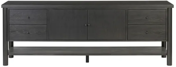 Chris Rustic Lodge Black Oak Media Cabinet - 82"