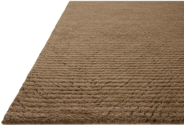 Irvale Updated Traditional Pebble Brown Wool Solid Rug - 2'6"x9'9"