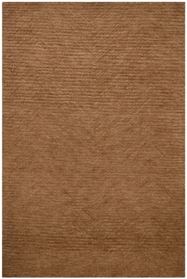 Irvale Updated Traditional Terracotta Wool Solid Rug - 2'6"x7'6"