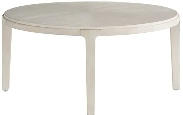 Leith Modern Classic Light Grey Wood Round Coffee Table