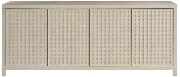 Leith Modern Classic Light Grey Wood Textured Media Cabinet - 79"