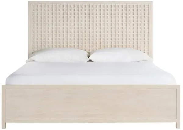 Leith Modern Classic Light Grey Wood Panel Bed - King