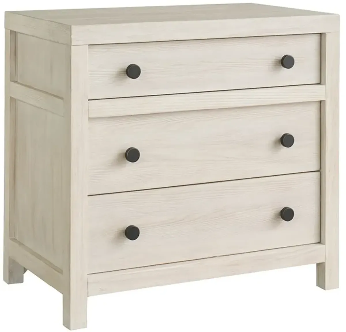 Leith Modern Classic Light Grey Wood Nightstand