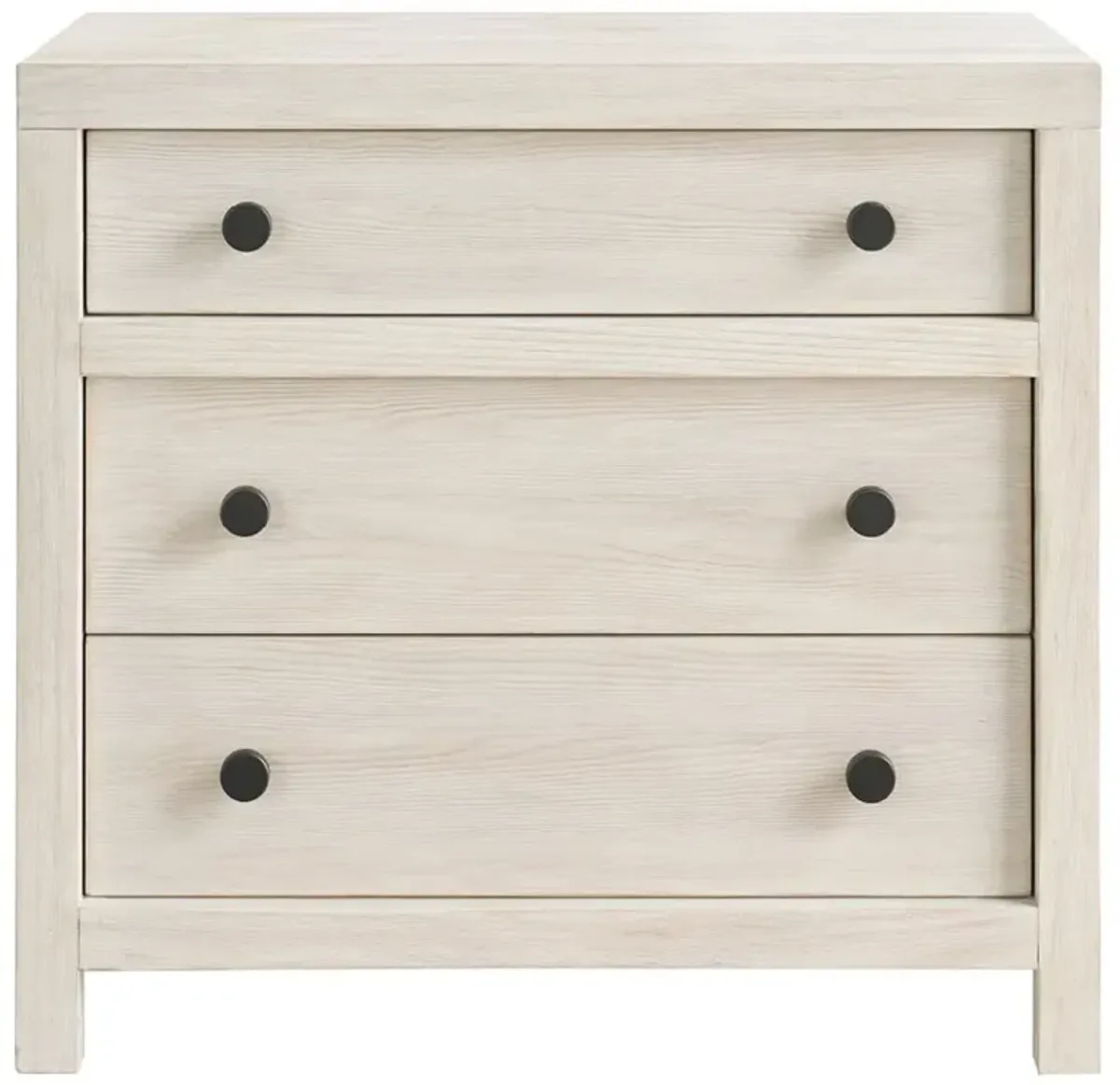 Leith Modern Classic Light Grey Wood Nightstand