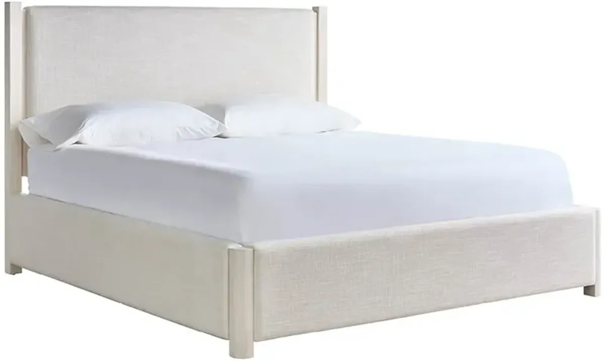 Leith Modern Classic Light Grey Wood Bed - Queen