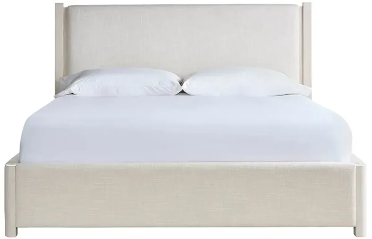 Leith Modern Classic Light Grey Wood Bed - Queen