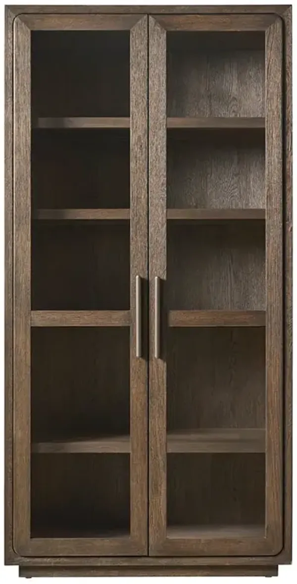 Alwyn Modern Classic Brown Oak Display Cabinet