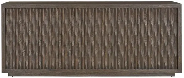 Alwyn Modern Classic Brown Oak Textured Media Cabinet - 85"