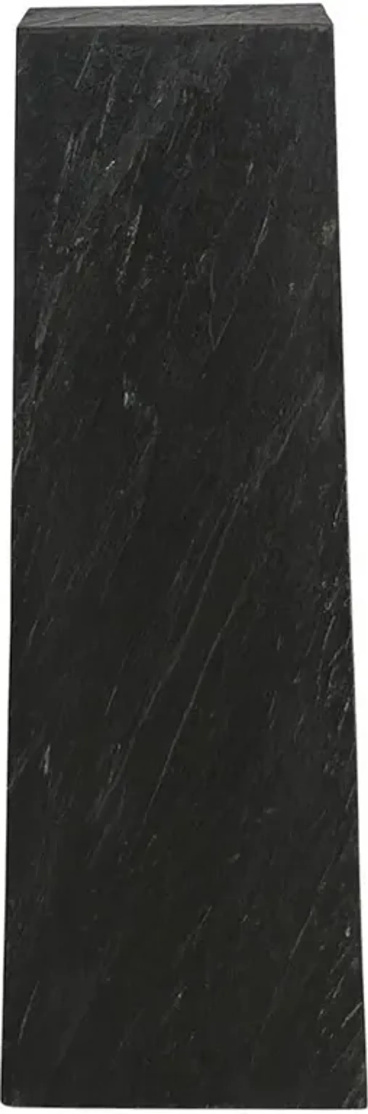 Alwyn Modern Classic Black Travertine Plinth Pedestal - 36"