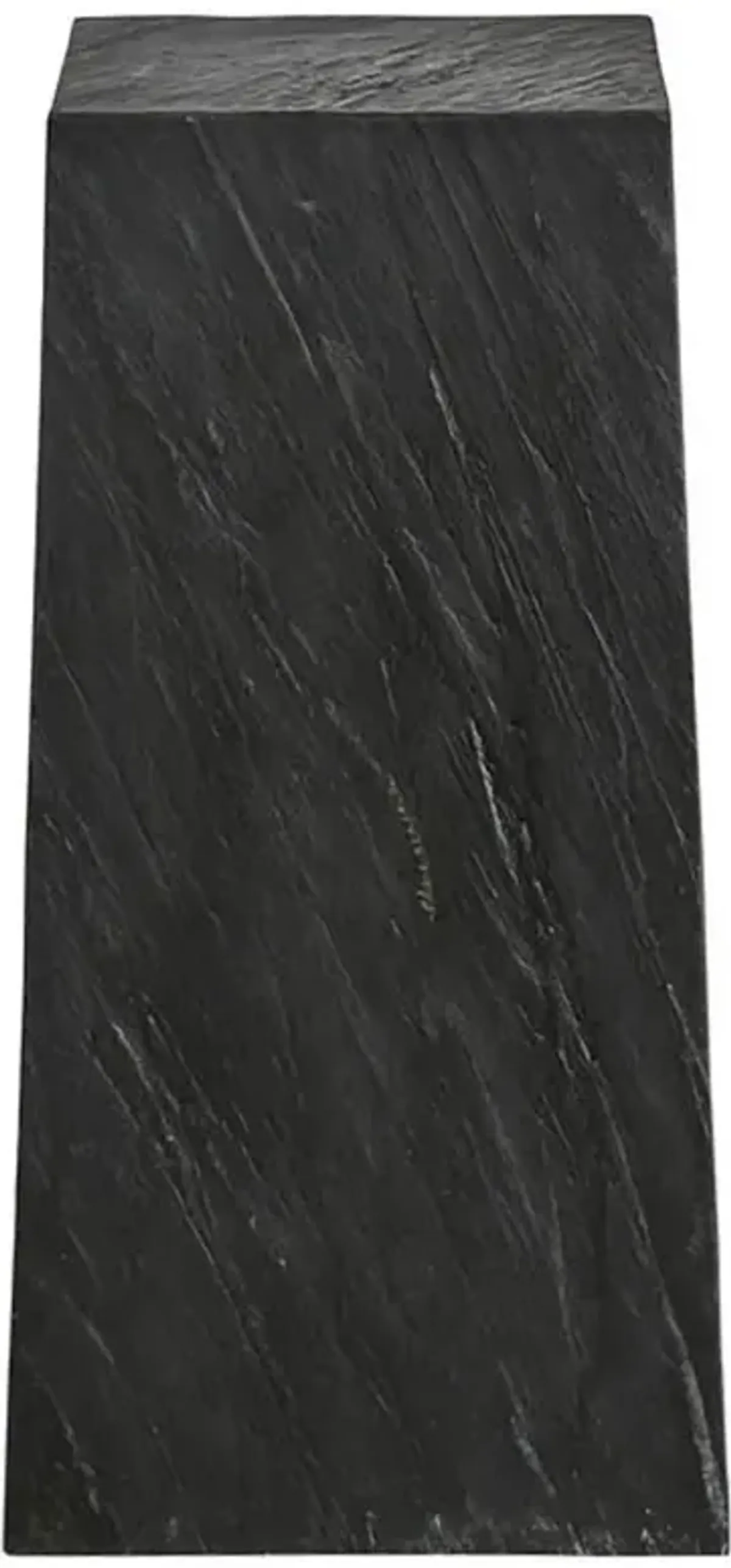 Alwyn Modern Classic Black Travertine Plinth Pedestal - 24"