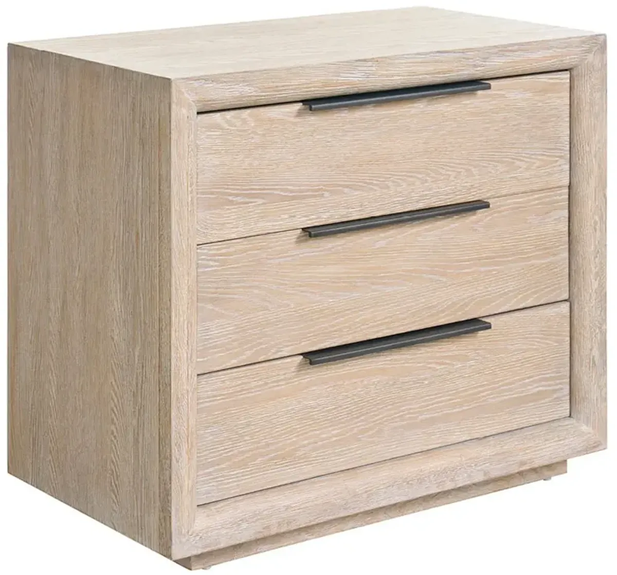 Alwyn Modern Classic Light Oak Wide Nightstand