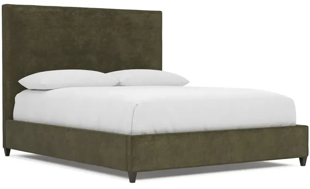 Whitley Tuscan Olive Velvet Bed - Cal King