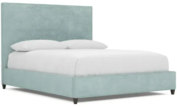 Whitley French Blue Velvet Bed - Cal King