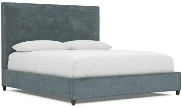 Whitley Slate Blue Velvet Bed - King