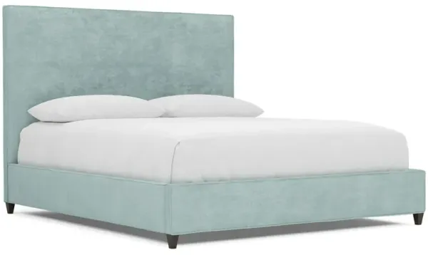 Whitley French Blue Velvet Bed - King