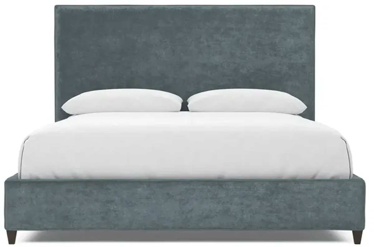 Whitley Pale Blue Velvet Bed - King