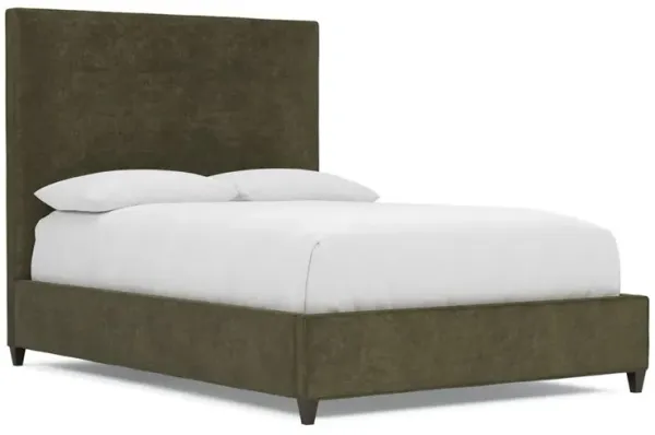 Whitley Tuscan Olive Velvet Bed - Queen