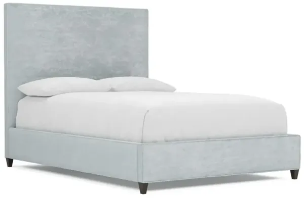 Whitley Pale Blue Velvet Bed - Queen
