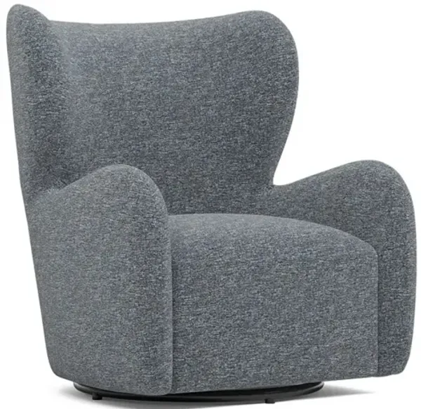 Bradlie Fisherman Blue Performance Swivel Chair