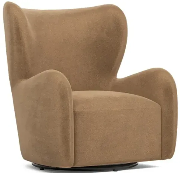 Bradlie Mocha Mist Performance Velvet Swivel Chair