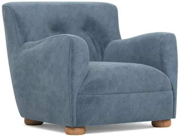 Braemar Twilight Blue Performance Velvet Chair