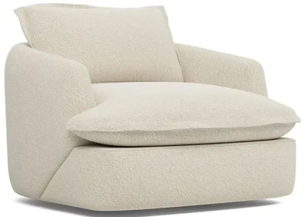 Valery Whipped Cream Textured Bouclé Chair