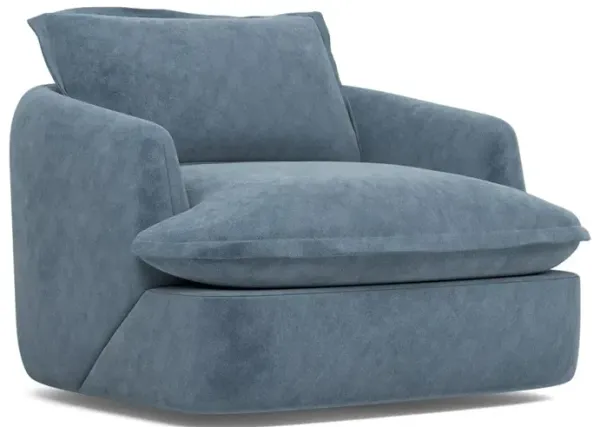 Valery Twilight Blue Performance Velvet Chair