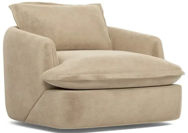 Valery Champagne Performance Velvet Chair