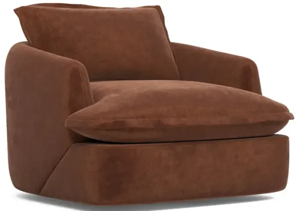Valery Chocolate Mousse Performance Velvet Chair
