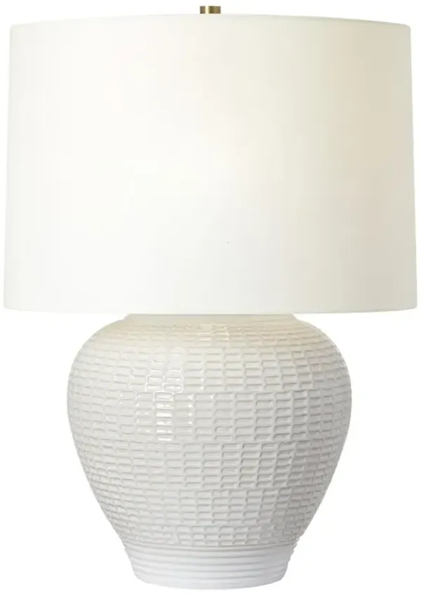 Visual Comfort Studio Marcel Coastal Beach White Ceramic Table Lamp
