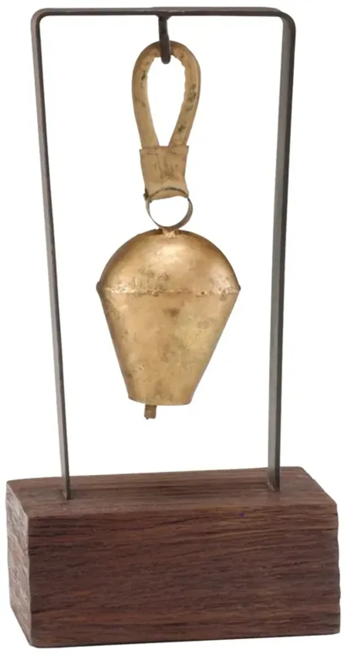 Anderson Updated Traditional Gold Brass Decorative Bell Sculpture