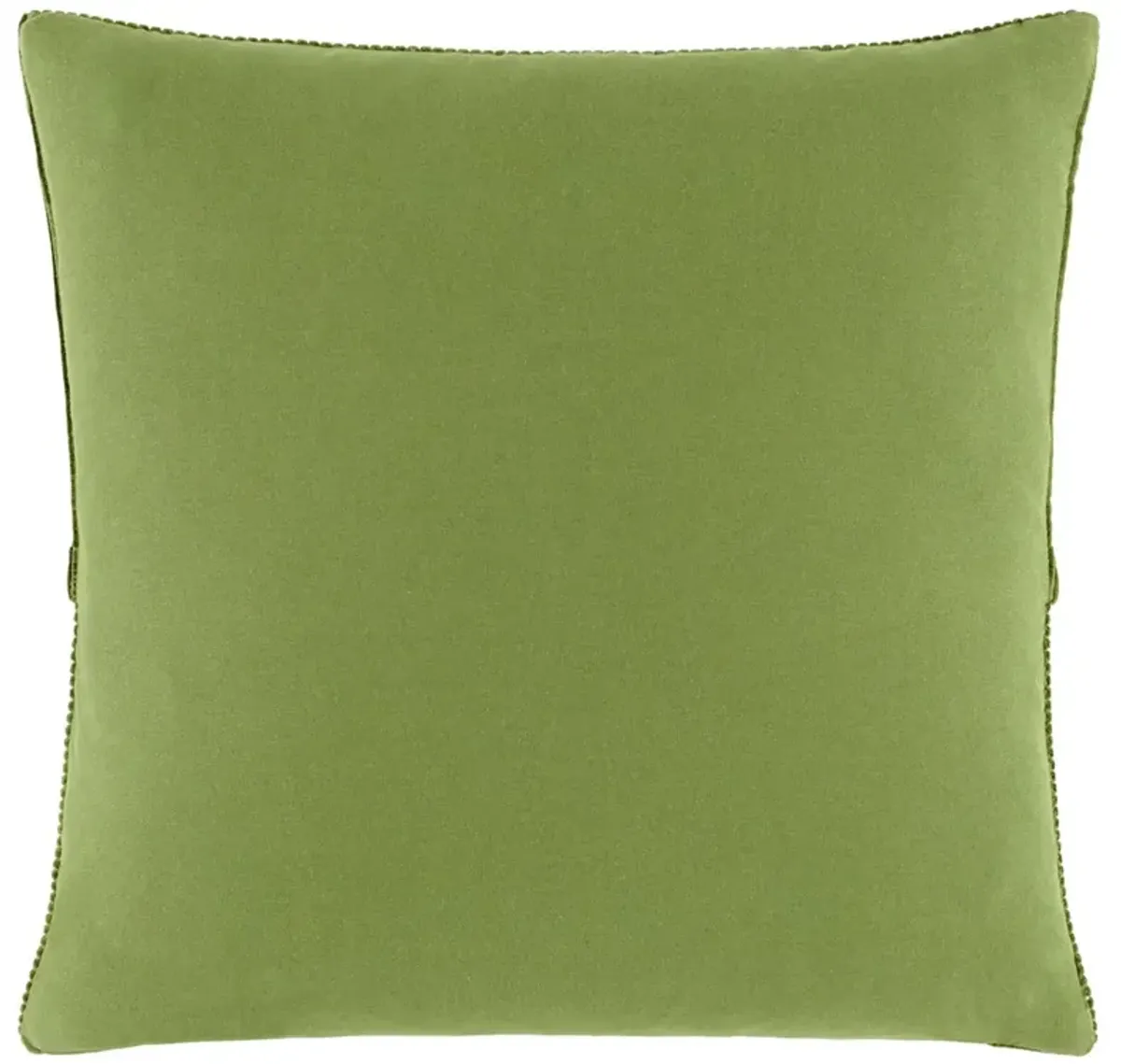 Sullie Updated Traditional Green Velvet Buttoned Throw Pillow - 20x20