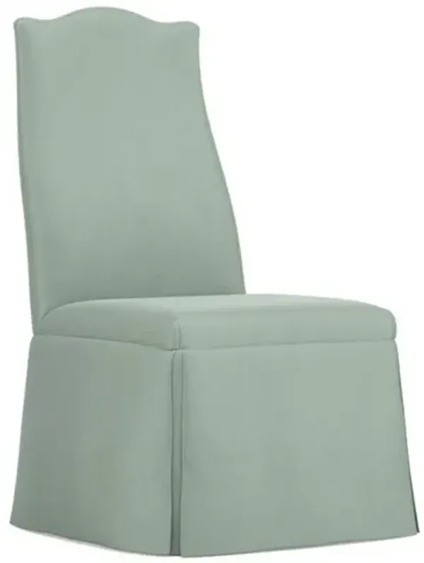 Chandler Aloe Performance Skirted Dining Chair