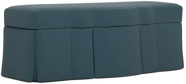 Cornell Rainstorm Performance Velvet Skirted Storage Bench