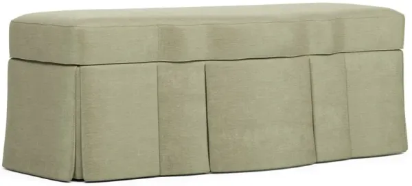 Cornell Rosemary Chenille Skirted Storage Bench