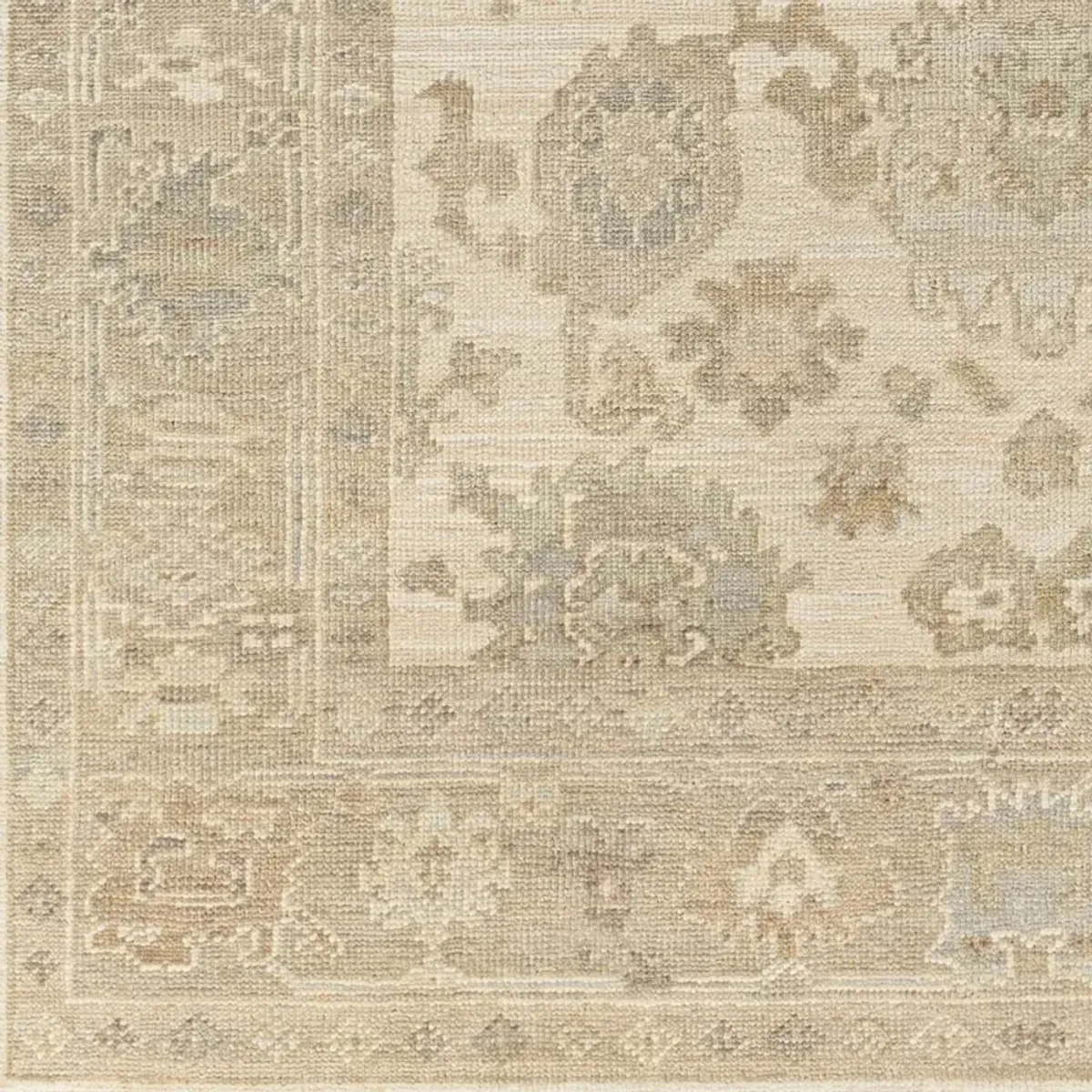 Athalia Updated Traditional Brown Wool Oushak Patterned Hand Knotted Rug - 9'x12'