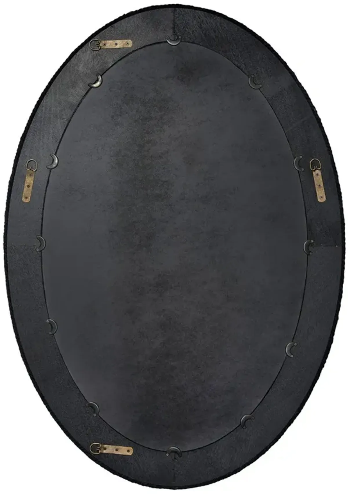 Eula Coastal Beach Indigo Cotton Rope Oval Wall Mirror