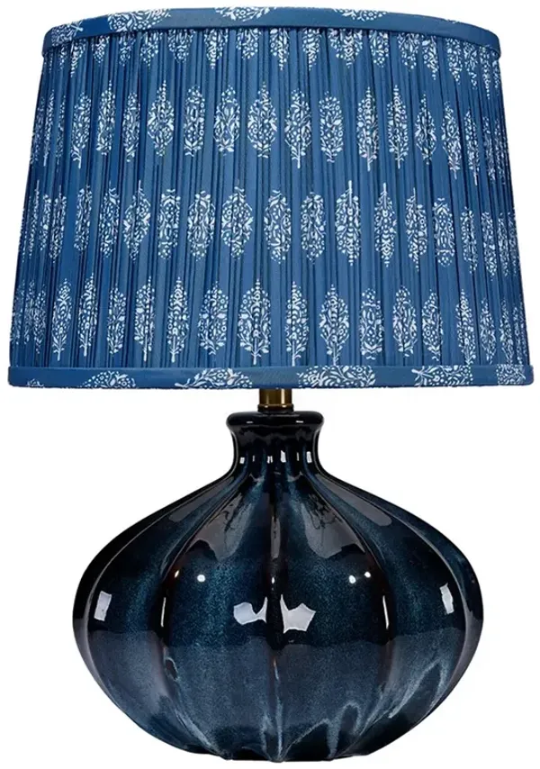 Amara Traditional Blue Printed Shade Ceramic Table Lamp