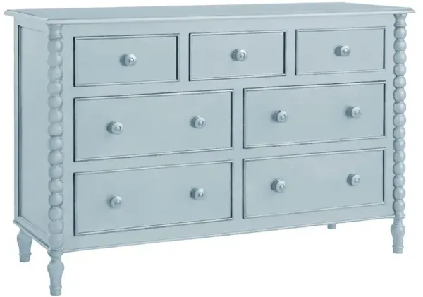Adelaide Updated Traditional Light Blue Wood Spindle Double Dresser