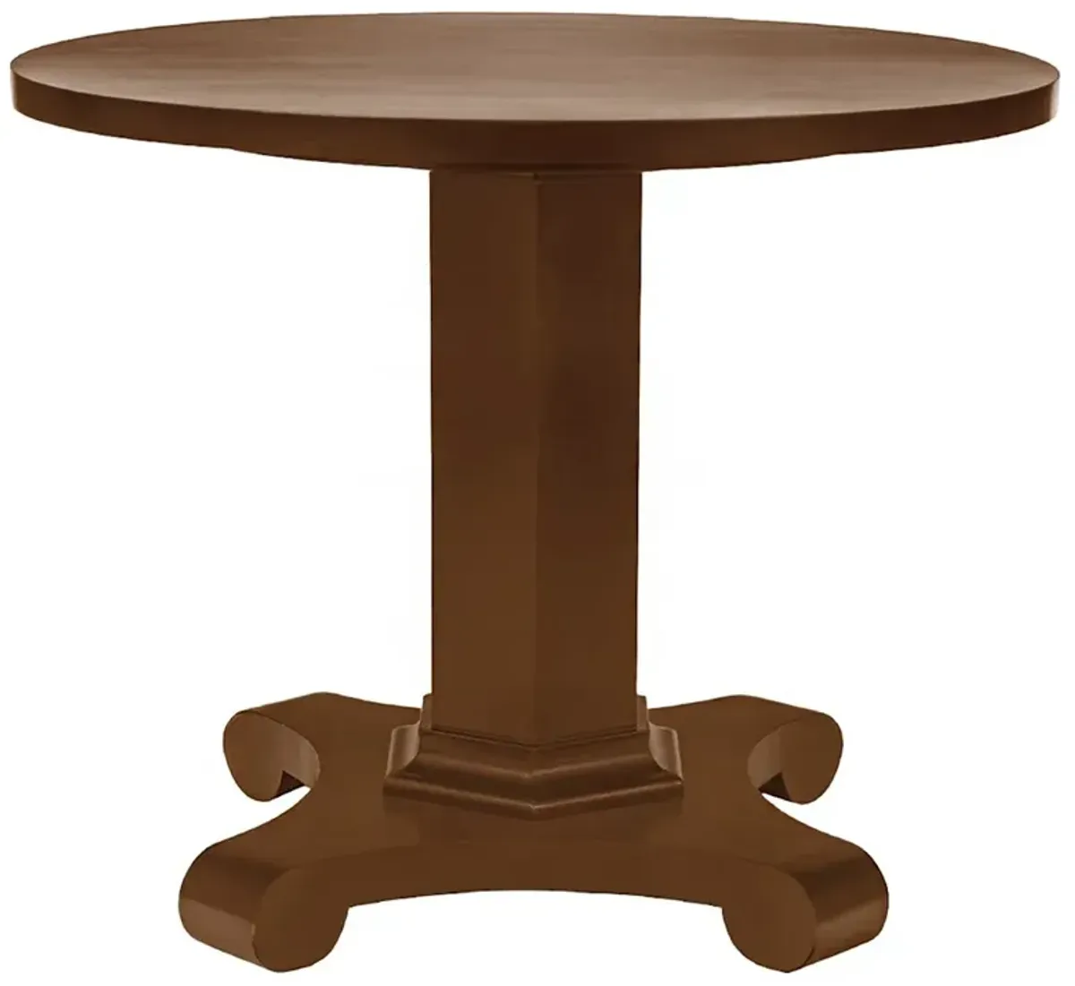 Heather French Country Pecan Brown Wood Round Bistro Table - 36"